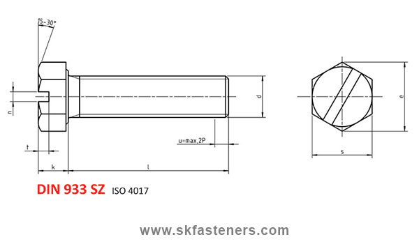 DIN 933SZ Hex Bolt Manufacturers, Iso 4017 Hexagon Head Bolts Exporters ...