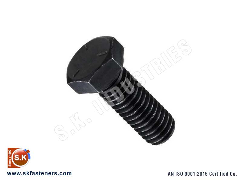 Hexagon Bolt Black Finish manufacturers exporters suppliers in india punjab ludhiana