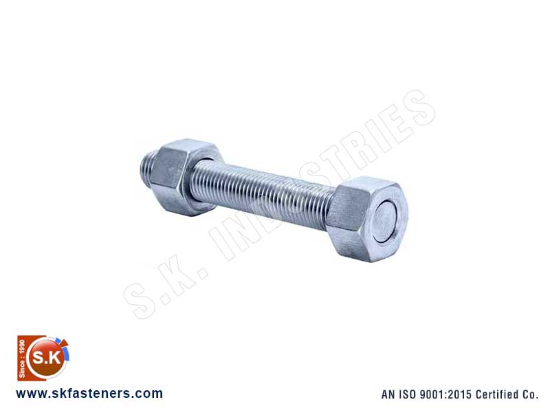 Threaded Stud with Hex Nuts manufacturers exporters suppliers in india punjab ludhiana